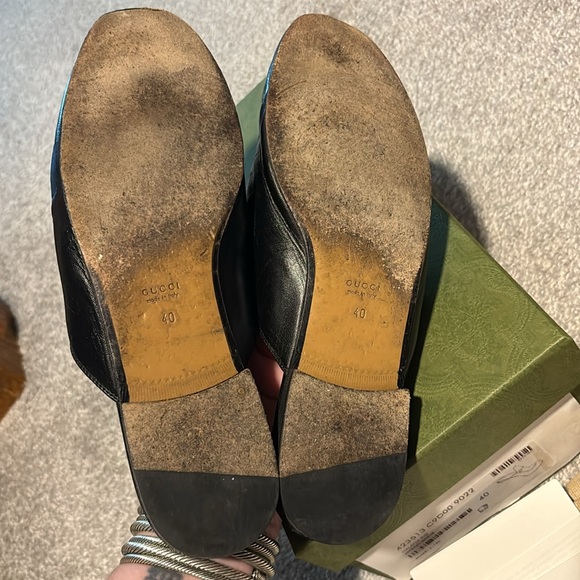 Gucci Princetown Mules 40. Black Slip ons. - Picture 9 of 16